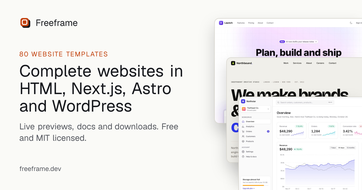 All Website Templates · Freeframe